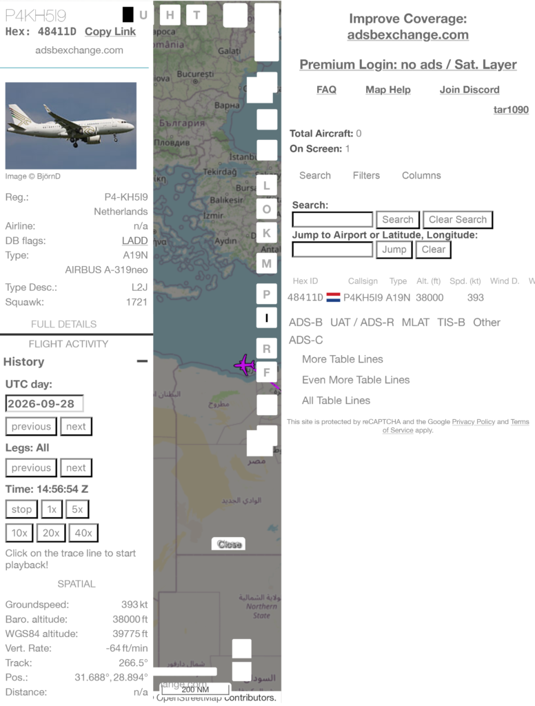 ADS B Exchange track aircraft live3